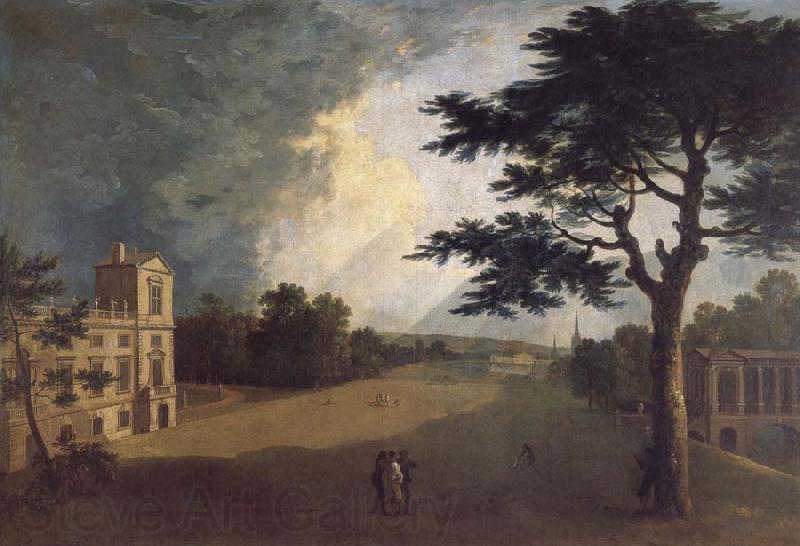 Richard  Wilson View of Part of the south front and the Part of the south front and the Palladian bridge to the east Spain oil painting art
